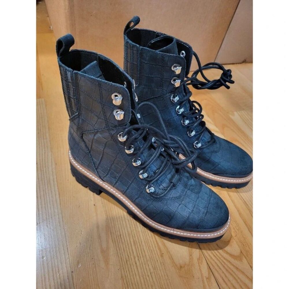 Marc Fisher Izzie 2 Ankle Booties Women’s 6.5 Black Leather Suede
